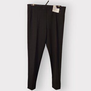 SIMON CHANG POP PANTS WOMENS SIZE MEDIUM BLACK HIGH RISE STRAIGHT LEG